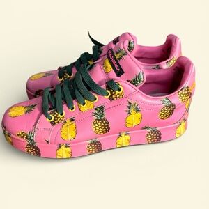 Dolce & Gabbana Pink Pineapple Sneakers